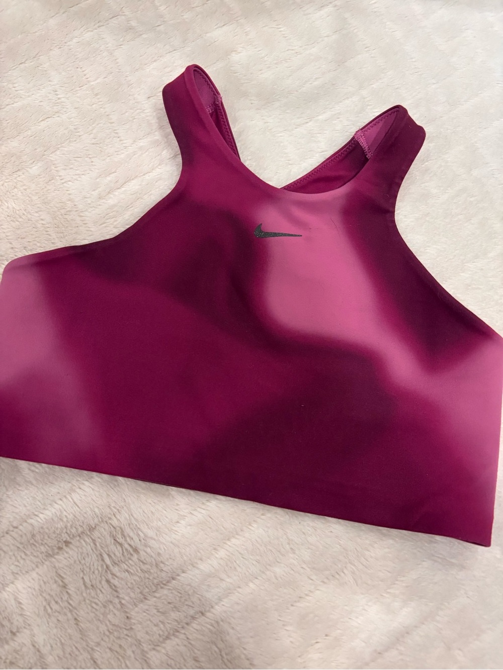 🌸 Nike Deep Plum High-Neck Sportsy Bra **flawed